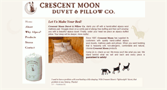 Desktop Screenshot of crescentmoonduvets.com